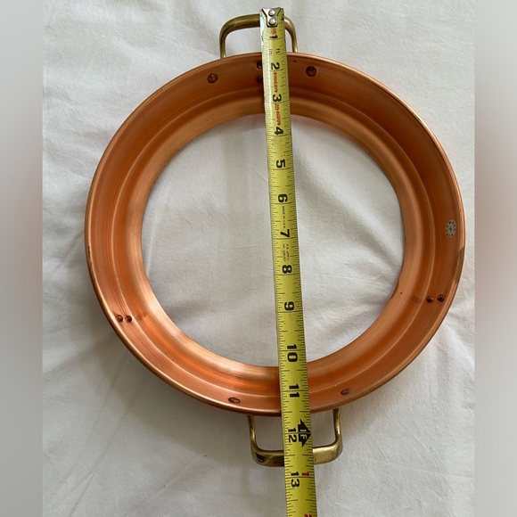 copper made in korea footed stand handled round - Picture 6 of 16